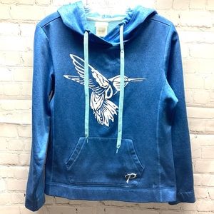 Hummingbird Graphic Logo Danskin Now‎ Long Sleeve Hoodie Women’s Size Small